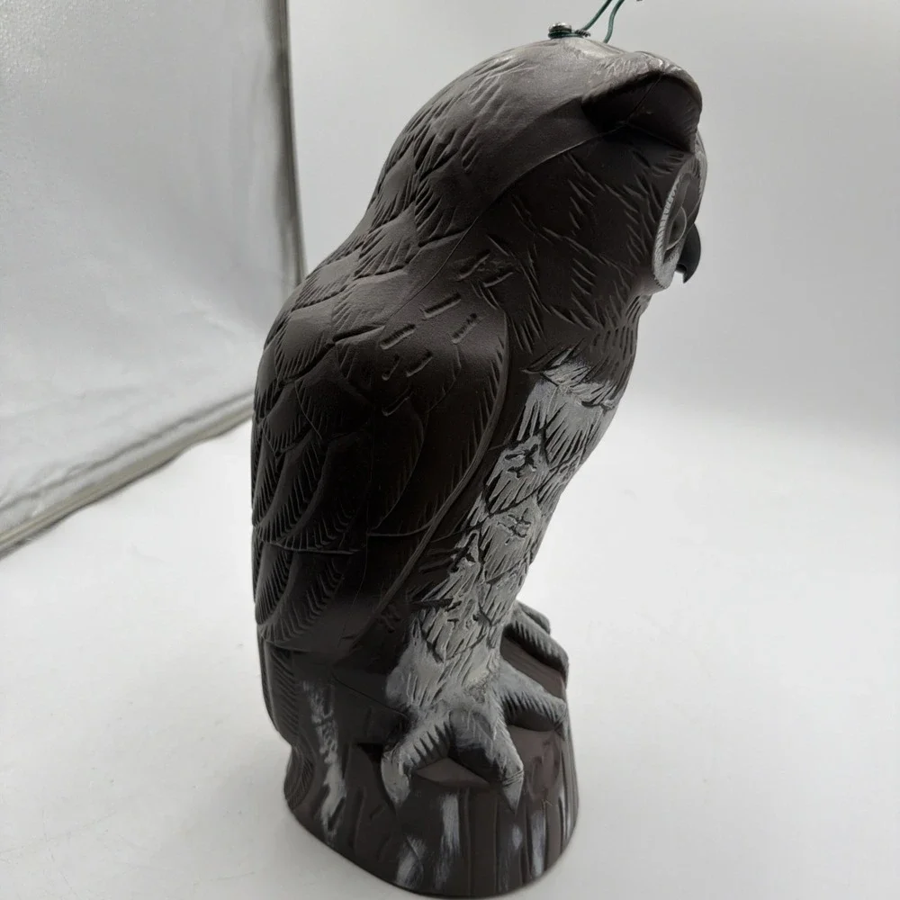 Vtg Dalen Products Plastic Blow Mold 14in Owl Decoy Garden Pest Deterrent